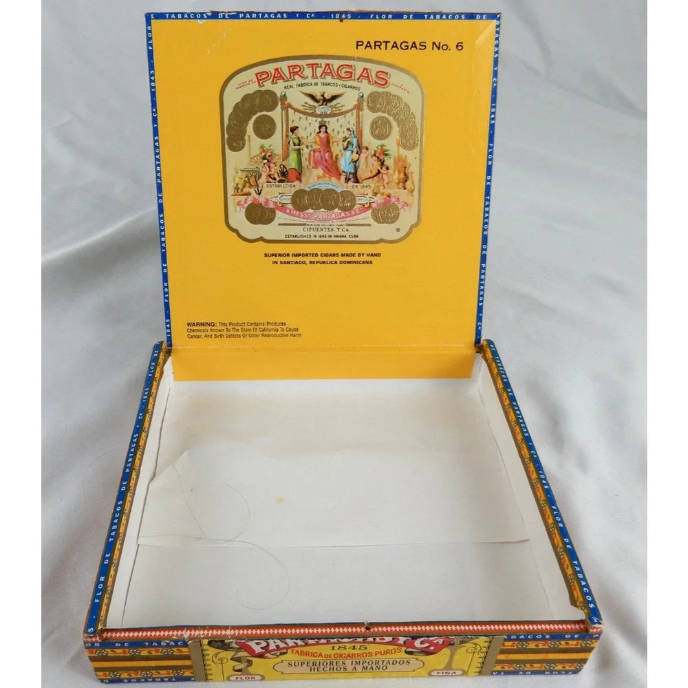 Partagas Flor de Tabacos 1845 No. 6 Cigar Box Dominican Republic Cifuentes